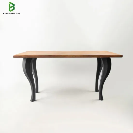 Base de mesa de conferencias con patas de metal de latón cromado para muebles de vidrio de lujo