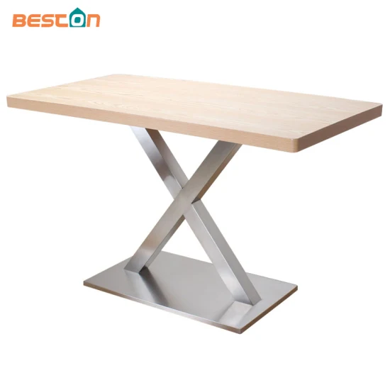 Personalizado con base de mesa de acero moderna Shape X de alta calidad para la venta